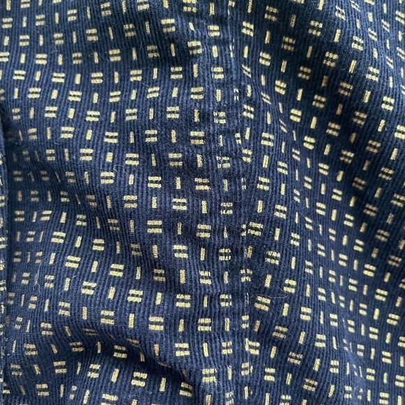 Sundance Navy Corduroy Mini Gold Pattern Jacket Size L - Picture 8 of 14